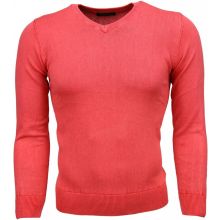 Men Billiga Tröjor - Blanco V-Neck Rosa Röd