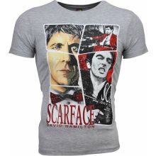 Scarface Frame Print - Herr T-Shirt Grå