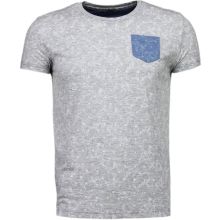 Blad Sommar Motiv - Herr T-Shirt Grå