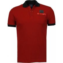 El Chapo Flockprint Polo - Herr Polo Bordeaux