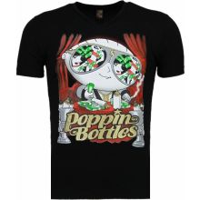 Poppin Stewie - T-Shirt - Zwart