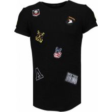Military Patches - Man Herr T-Shirt Svart