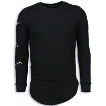 D Numbered Pocket Long Fit - Tröjor Herr Svart