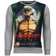 Popeye Revenge Sweater - Herr Tröja Grå