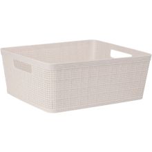 Korg Förvaring Beige Flätad Plast 35x29x13 cm