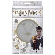Golden Snitch Set med Halsband och Örhängen Harry Potter