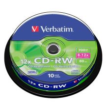 CD-RW Verbatim 10 antal 700 MB 12x
