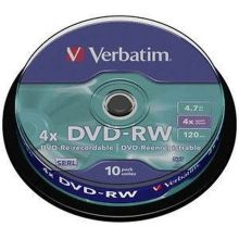 DVD-RW Verbatim 10 antal Svart 4,7 GB 4x (10 antal)