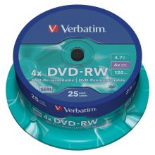 DVD-RW Verbatim 25 antal Multicolour 4,7 GB 4x