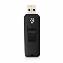 Micro-SD Minneskort med Adapter V7 VF24GAR-3E 4 GB Svart