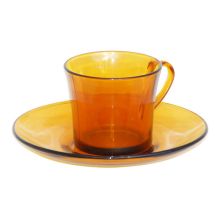Kopp med assiett Duralex 9006DS12A0111 Ambra 180 ml (6 Delar) (6 antal)