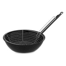 Stekpanna med Korg Vaello Svart Emaljerat stål (Ø 26 cm)