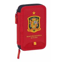 Dubbelt pennfodral RFEF M854 Röd 12.5 x 19.5 x 4 cm (28 Delar)