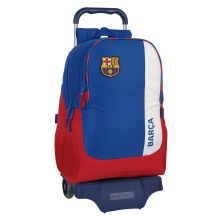 Skolväska med hjul F.C. Barcelona Blå Rödbrun 32 x 44 x 16 cm