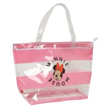 Damväska Minnie Mouse Beach Rosa Transparent
