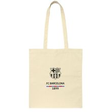 Väska F.C. Barcelona Beige Bomull