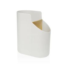 Kruka för köksredskap Versa Vit Bambu ABS 8,5 x 17,6 x 15 cm