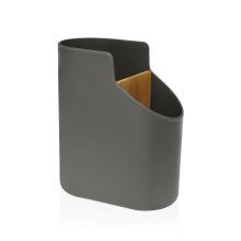 Kruka för köksredskap Versa Grå Bambu ABS 8,5 x 17,6 x 15 cm
