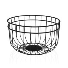 Fruktskål Versa Svart Stål (25,5 x 15 x 25,5 cm)