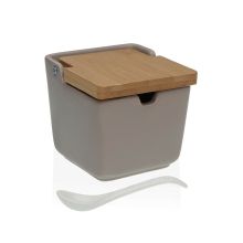 Sockerströare Versa Grå 8,8 x 8,5 x 8,8 cm Keramik