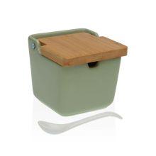 Sockerströare Versa Grön 8,8 x 8,5 x 8,8 cm Keramik