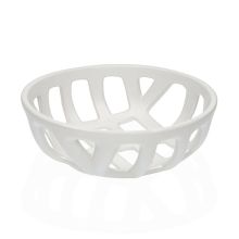 Fruktskål Versa Vit Keramik Dolomite 26,4 x 8,5 x 26,4 cm