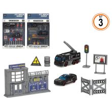 Lastbil City Rescue 1:64 Blå Multicolour 24 x 15 cm