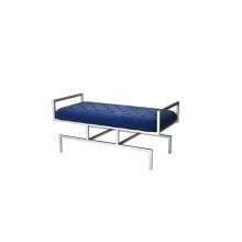 Sittpall DKD Home Decor Blå Polyester Stål (97 x 44 x 46 cm)