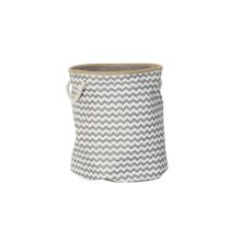 Korg DKD Home Decor Vit Grå Jute Sick-sack Boho 38 x 38 x 45 cm