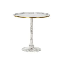 Sidobord DKD Home Decor Vit Gyllene 51 x 51 x 51 cm