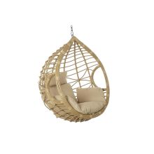 Hängande trädgårdsfåtölj DKD Home Decor 90 x 70 x 110 cm 105 x 75 x 226 cm Beige Metall Brun syntetisk rattan