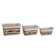 Korg - set DKD Home Decor Polyester Kolonial Fibrer (39 x 27 x 24 cm)