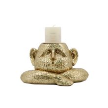 Ljusstakar DKD Home Decor Gyllene Harts 21 x 15 x 12 cm