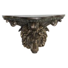 Hyllor DKD Home Decor Gyllene Lejonet Harts (36,5 x 16,5 x 21 cm)