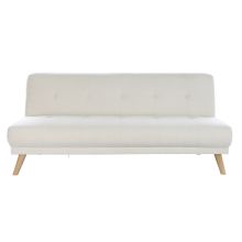 Bäddsoffa DKD Home Decor 172 x 80 x 76 cm Kräm Gummiträ Modern Scandi