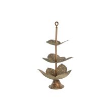 Fruktskål DKD Home Decor Gyllene Metall 42 x 42 x 80 cm