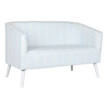 Soffa DKD Home Decor Blå Vit Himmelsblå Metall Ränder Medelhavs 130 x 68 x 78 cm