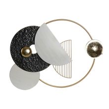 Väggdekoration DKD Home Decor 70,5 x 6 x 59 cm Abstrakt Gyllene Vit Mörkgrå Modern