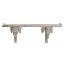 Hyllor DKD Home Decor Vit Naturell Mangoträ 78 x 15 x 28 cm