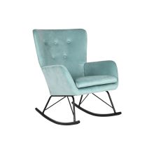 Gungstol Home ESPRIT Svart Himmelsblå Polyester Metall 68 x 90 x 92 cm