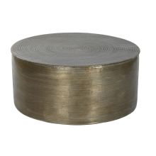 Soffbord Home ESPRIT Gyllene Aluminium 90 x 90 x 40 cm