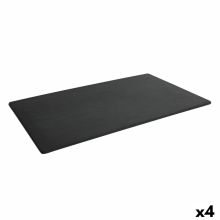 Bricka Inde Africa Svart Melamin 50 x 30 x 0,7 cm (4 antal)
