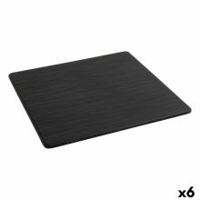 Platt skål Inde Africa Svart Melamin Fyrkantig 35 x 35 x 0,7 cm (6 antal)