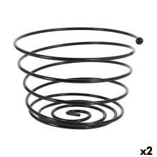 Fruktskål Viejo Valle Svart Spiral Ø 26 x 17 cm (2 antal)