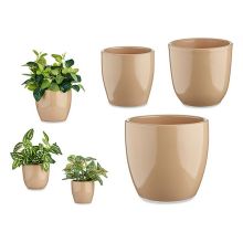 Krukset Beige Lera (3 Delar) (22,5 x 18,5 x 22,5 cm)