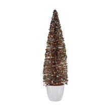 Julgran Stor 10 x 38 x 10 cm Mint Plast champagne
