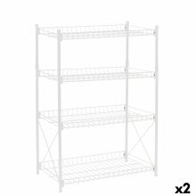 Bokhylla Confortime Metall Vit 52 x 34 x 86 cm (2 antal)