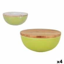 Skål Percutti Legno percutti Grön Bambu Med lock (4 antal)