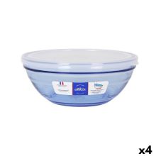 Rund matlåda med lock Duralex Glas Blå Ø 20,5 cm (4 antal)