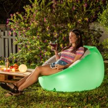 Uppblåsbar fåtölj med flerfärgad LED och fjärrkontroll Chight InnovaGoods